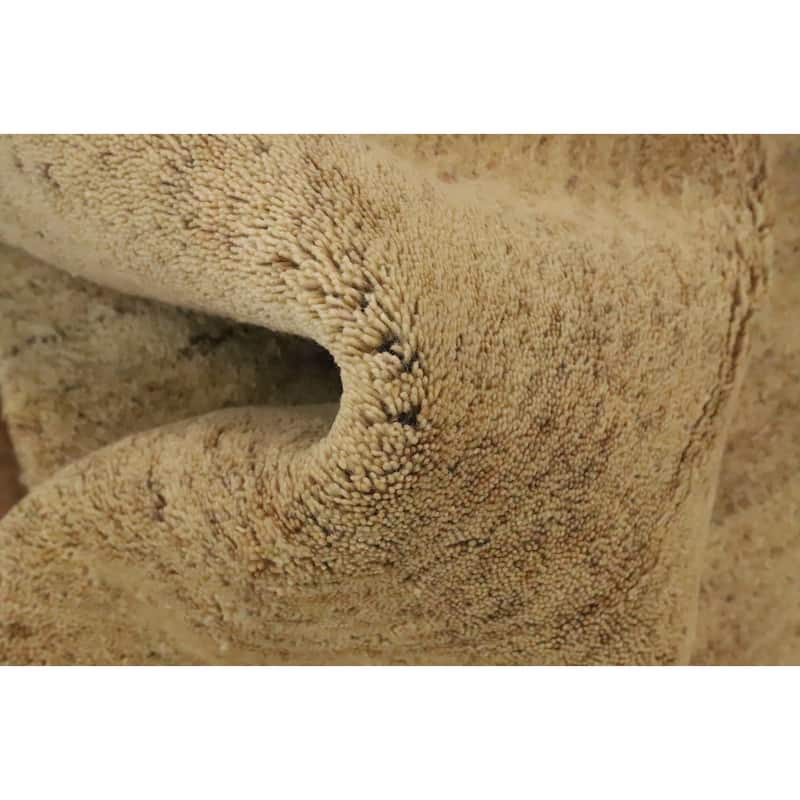 Hand Knotted Oriental 100% Wool Carpet Modern Modern Beige & Ivories Gabbeh Area Rug - 7' 7'' X 5' 6''