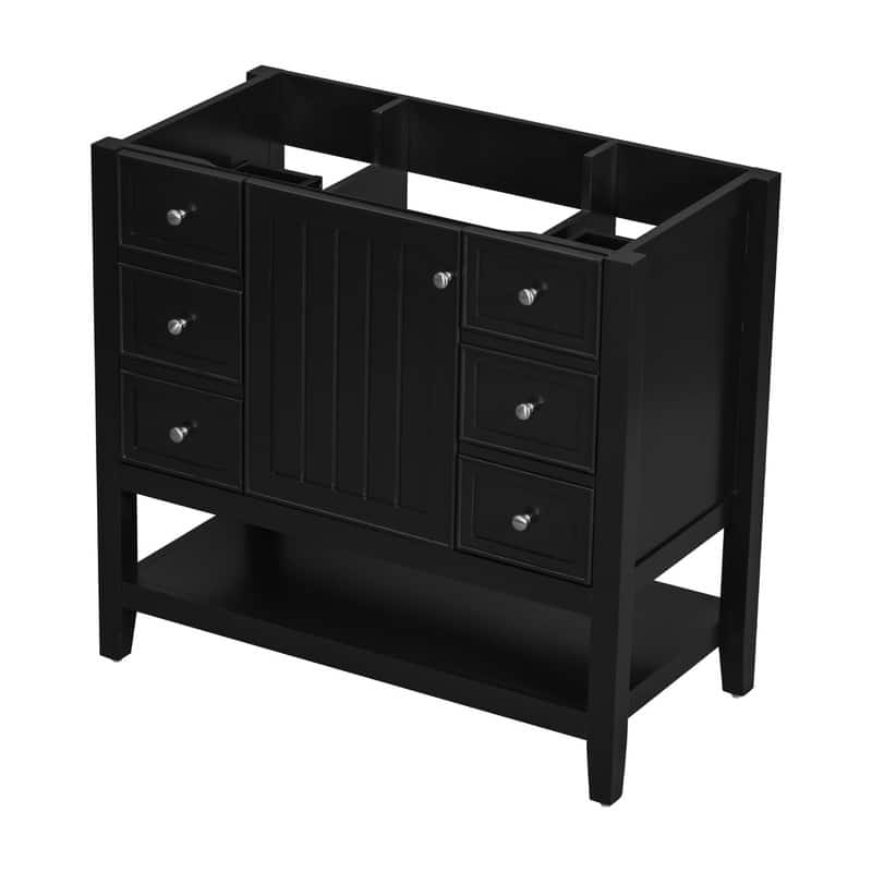 36" Bathroom Vanity with Sink Combo - without sink - Black