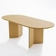 preview thumbnail 17 of 22, Solid Wood 79'' Oval Dining Table for 8 People Nordic style - 79*33.5