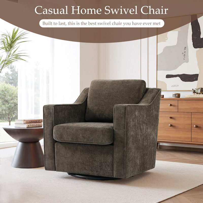 2 Set Modern Swivel Accent Arm Chair For Living Room