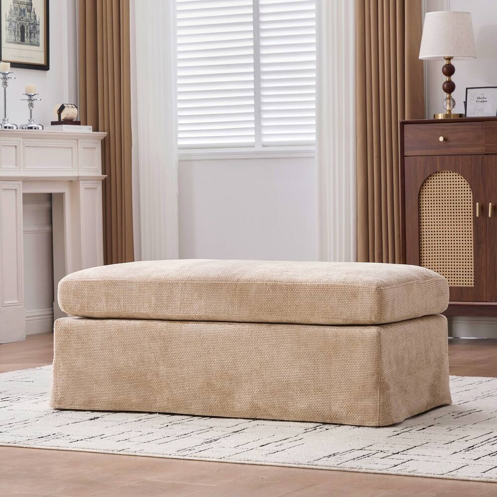 Modern Upholstered Ottoman, Foot Stool for Living Room Bedroom Entryway and Office,