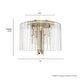 preview thumbnail 8 of 8, Hunter Gatz Ribbed Glass 4-Light Flush Mount Ceiling Light, Low Profile - Modern, Glam, Fluted Glass