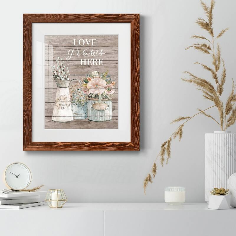 Love Grows Here-Premium Framed Print - Ready to Hang