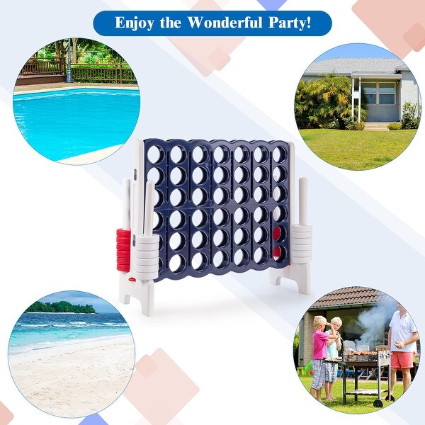 Costway Jumbo 4-to-Score 4 in A Row Giant Game Set Indoor Outdoor