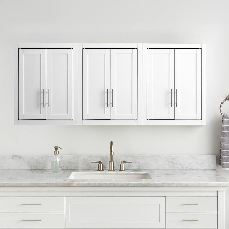 Crosley Savannah 3Pc Wall Storage Cabinet White
