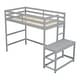 preview thumbnail 19 of 20, Twin Size Pine Wood High Loft Bed with Ladder and Guardrails