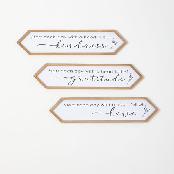 slide 2 of 4, Sullivans Start Each Day Wall Decor Set of 3, 7.5"H Multicolored - 31.5"L x 1.25"W x 7.5"H