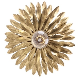 Broche 1 Light Antique Gold Ceiling Mount