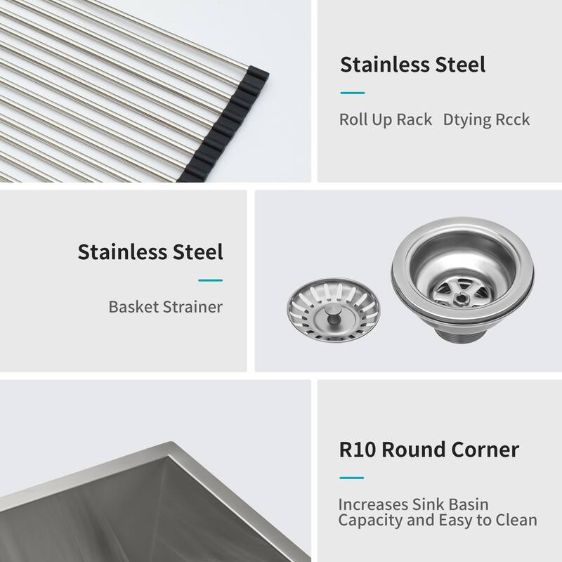 Farmhouse 16 Gauge Double Bowl Stainless Steel Kitchen Sink in Brushed Nickel