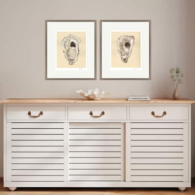 Paragon Sepia Oysters II Framed Art - Set of 2