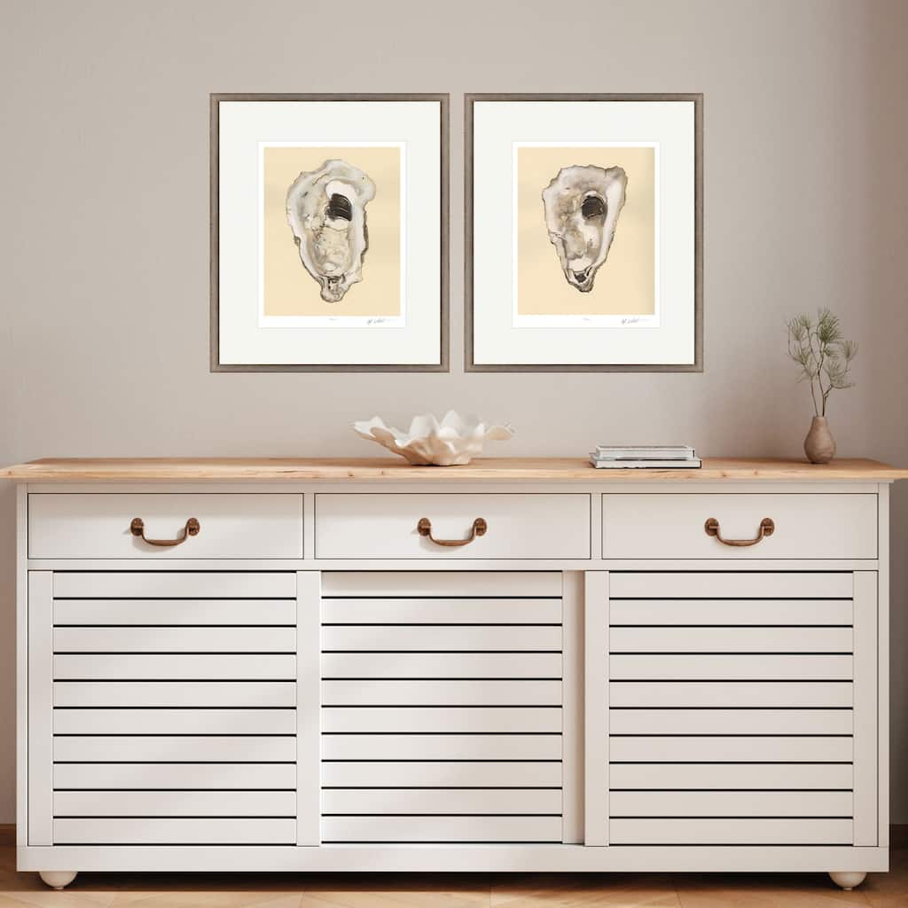 Paragon Sepia Oysters II Framed Art - Set of 2