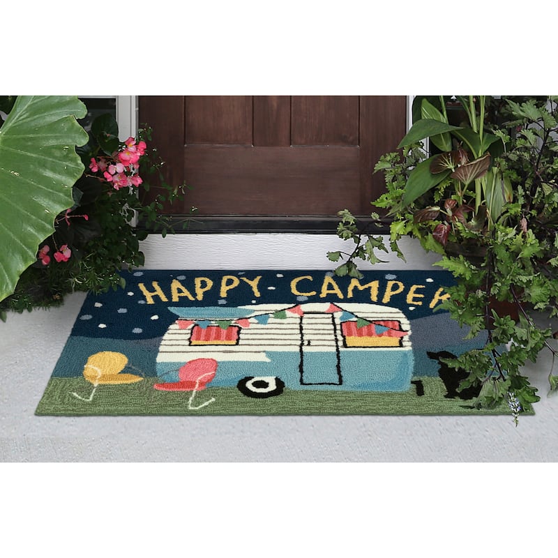 Liora Manne Frontporch Happy Camper Indoor/Outdoor Rug