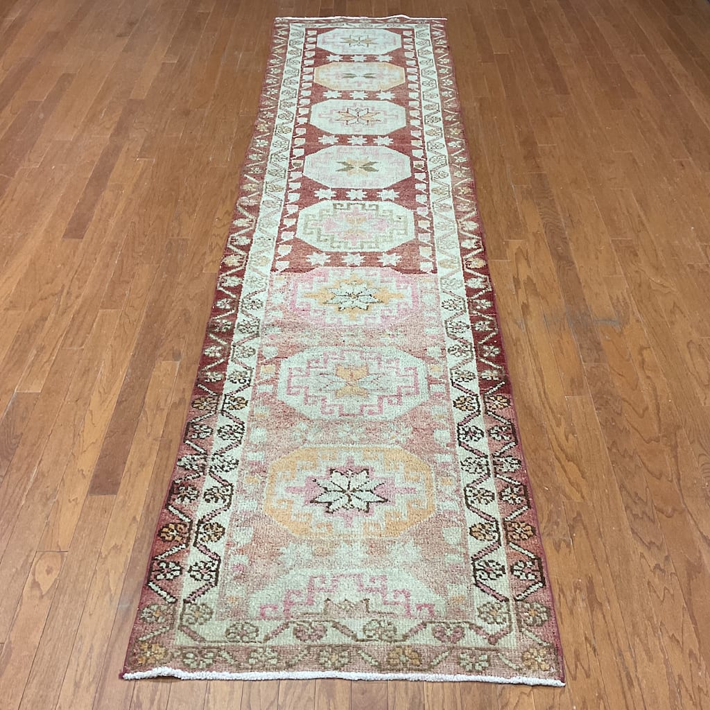 HERAT ORIENTAL Handmade Turkish Oushak Wool Runner - 3'1" x 12'5"