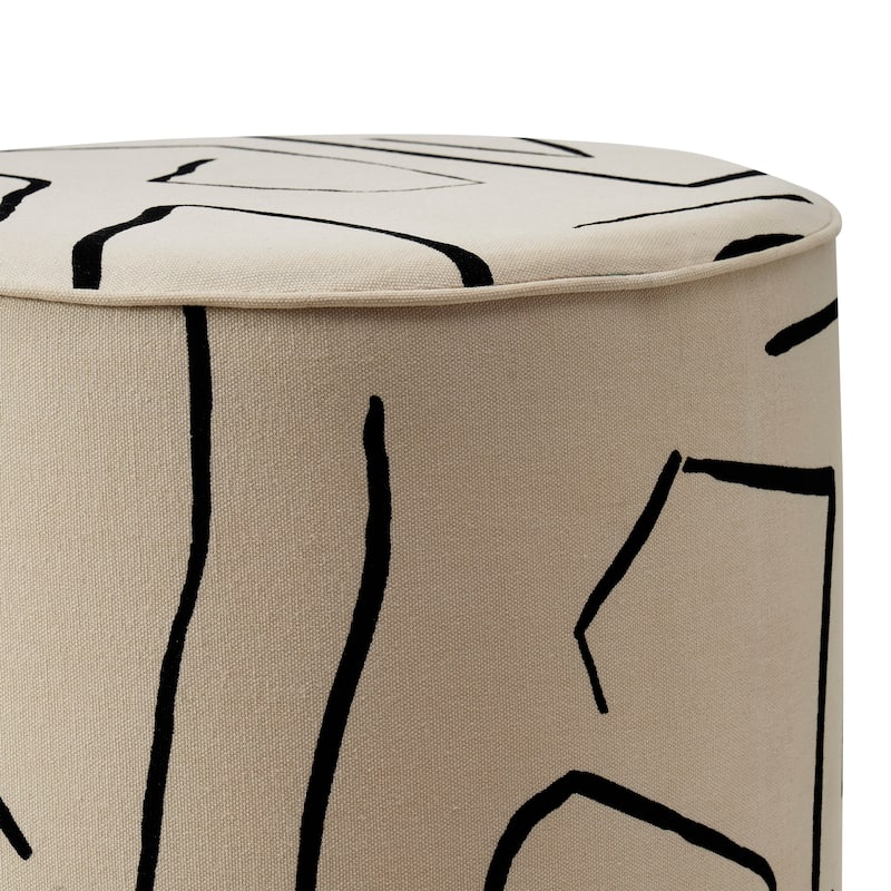 Renwil Rachelle Indoor Cotton Stool, Cream