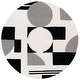 preview thumbnail 59 of 70, SAFAVIEH Handmade Rodeo Drive Frouwa Mid-Century Modern Wool Rug 6' Round - Grey/Black - Round