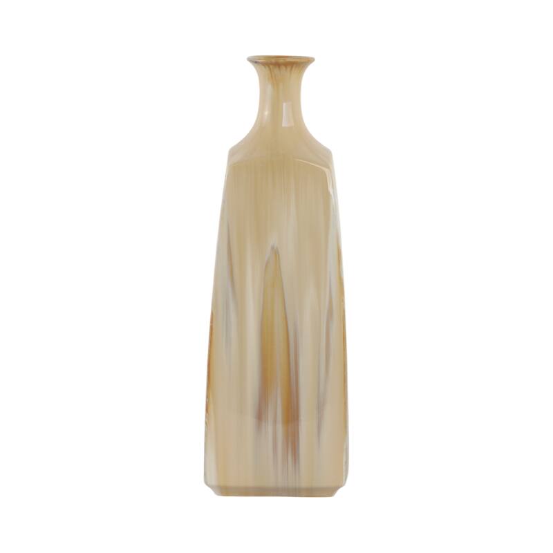 Stoneware Vase Sleek Decorative Contemporary Casual Home Style