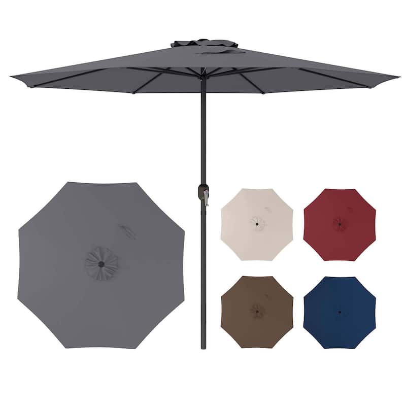 Costway 12 FT Patio Umbrella Outdoor Market Umbrella with Crank Handle