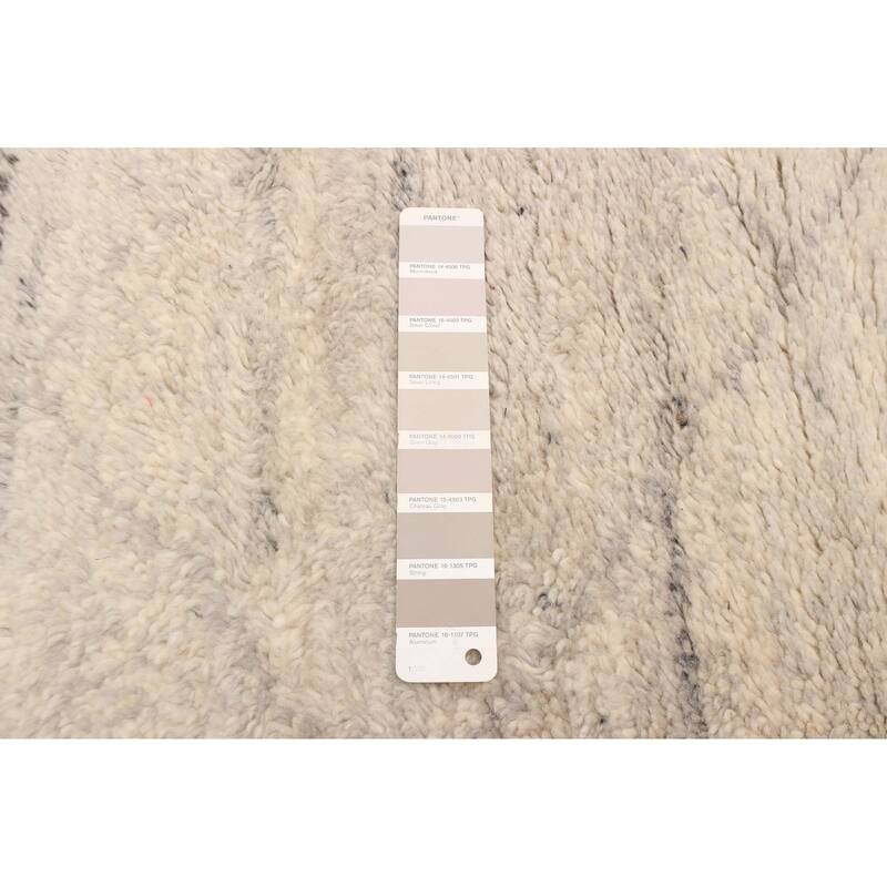 ECARPETGALLERY Hand-knotted Tangier Light Grey Wool Rug - 6'2 x 9'0