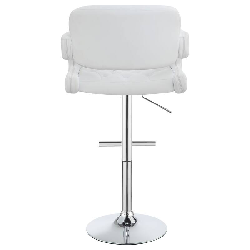 Brandi Adjustable Height Upholstered Tufted Bar Stool