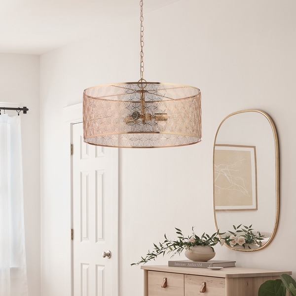 Metal drum shade chandelier new arrivals