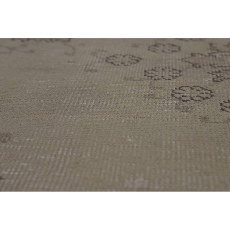 Tabriz Persian Vintage Rug Handmade Living Room Wool Carpet - 9'7" x 13'0"