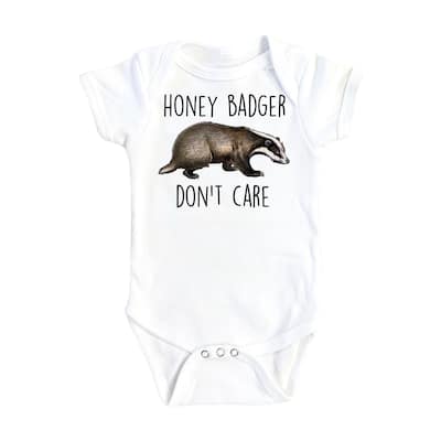 Honey Badger Don't - Baby Boy Girl Clothes Infant Bodysuit Funny Cute Newborn