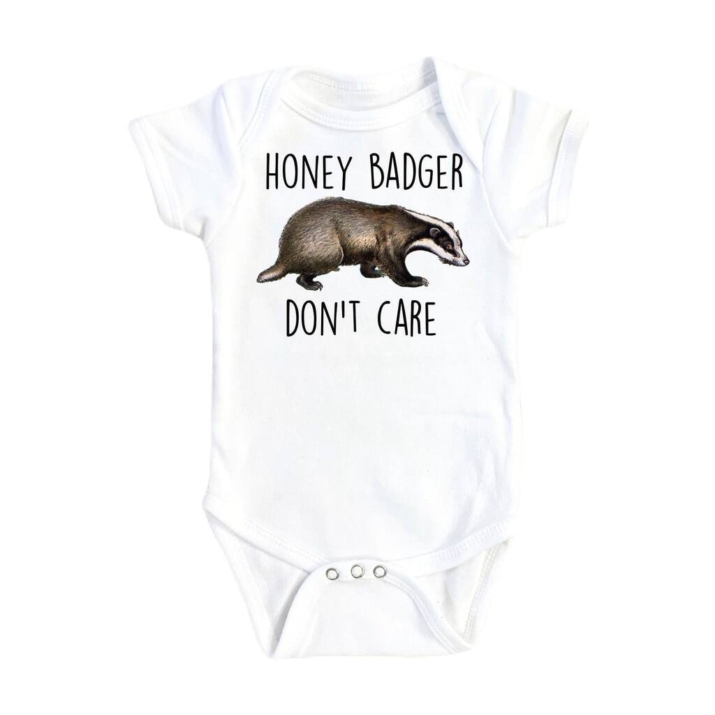 Honey Badger Don't - Baby Boy Girl Clothes Infant Bodysuit Funny Cute Newborn