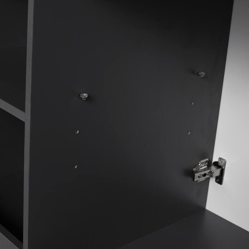 Modern 48 Inch Freestanding Bathroom Vanity Base without Sink, Storage Cabinet with Soft-Close Doors and Adjustable Shelves