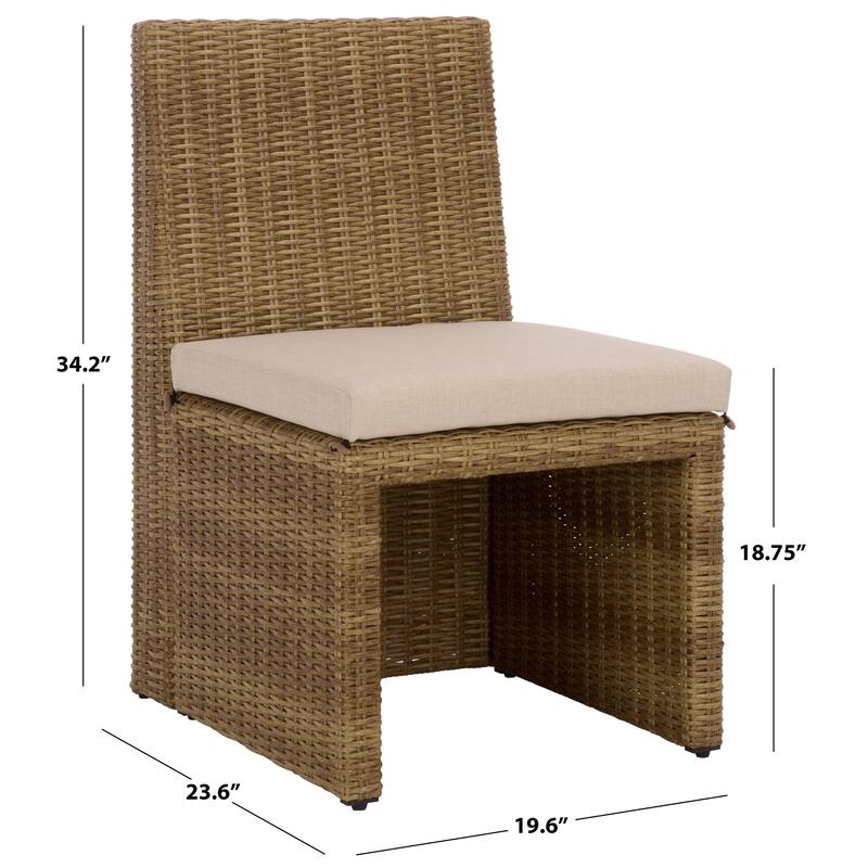 SAFAVIEH Outdoor Living Emma Dining Chair (Set of 2) - 20"W x 24"D x 34"H
