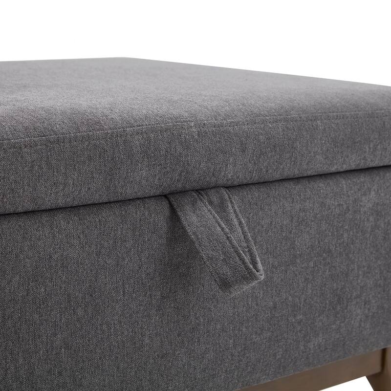 Versatile Mid-century Modern Storage Ottoman for Various Rooms and Purposes