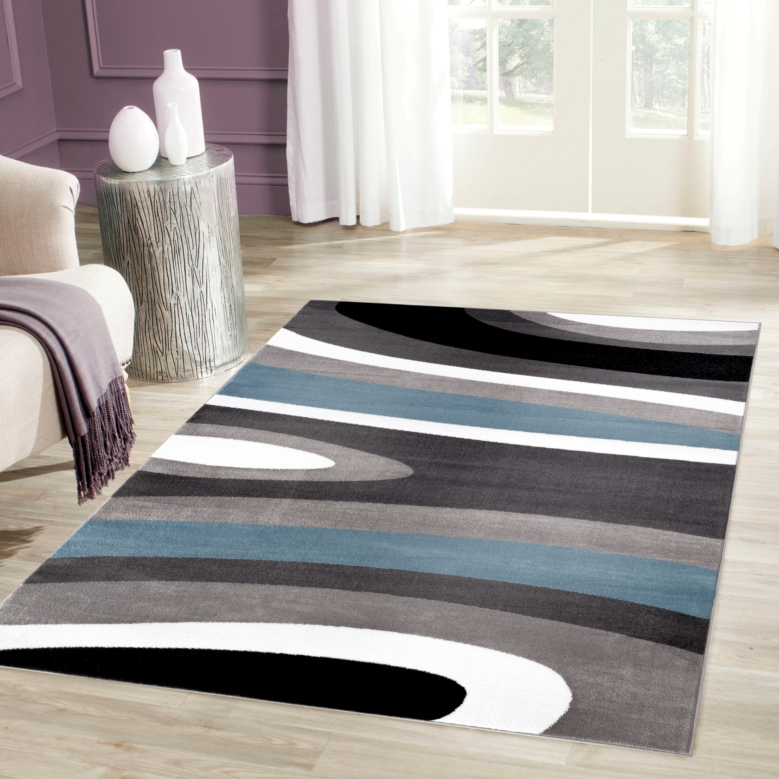 Décor Direct EMERSON Modern Casual Abstract Area Rug 1' x 3' Brown Décor Direct EMERSON Modern Casual Abstract Area Rug 1' x 3' Brown