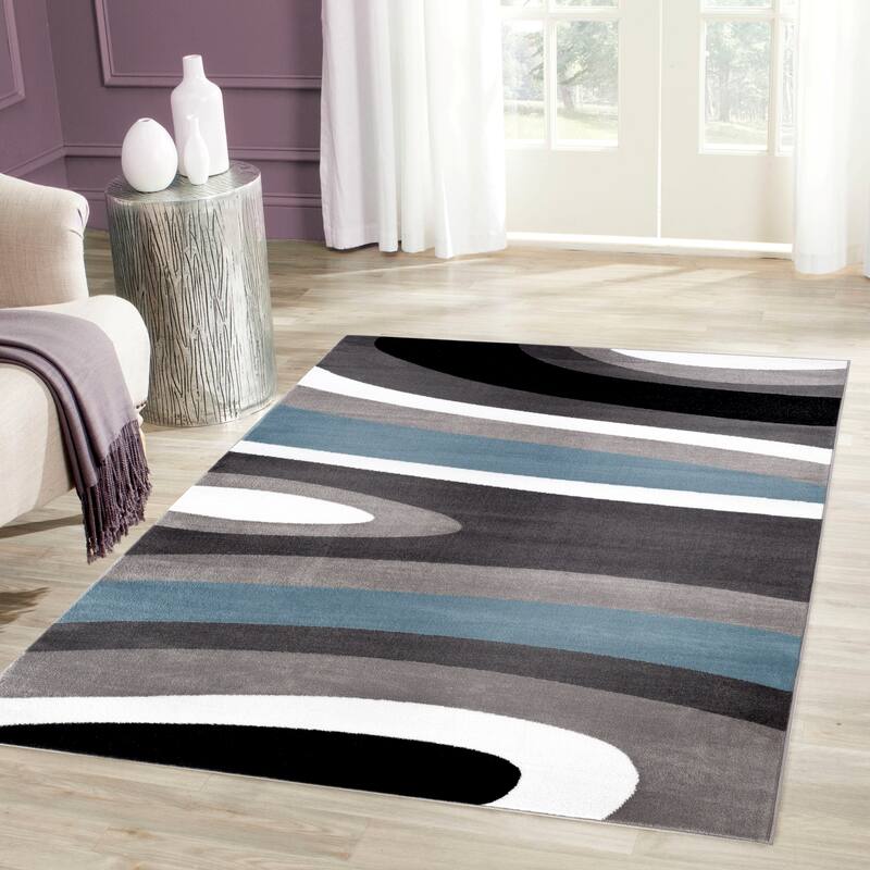 World Rug Gallery Abstract Contemporary Modern Area Rug