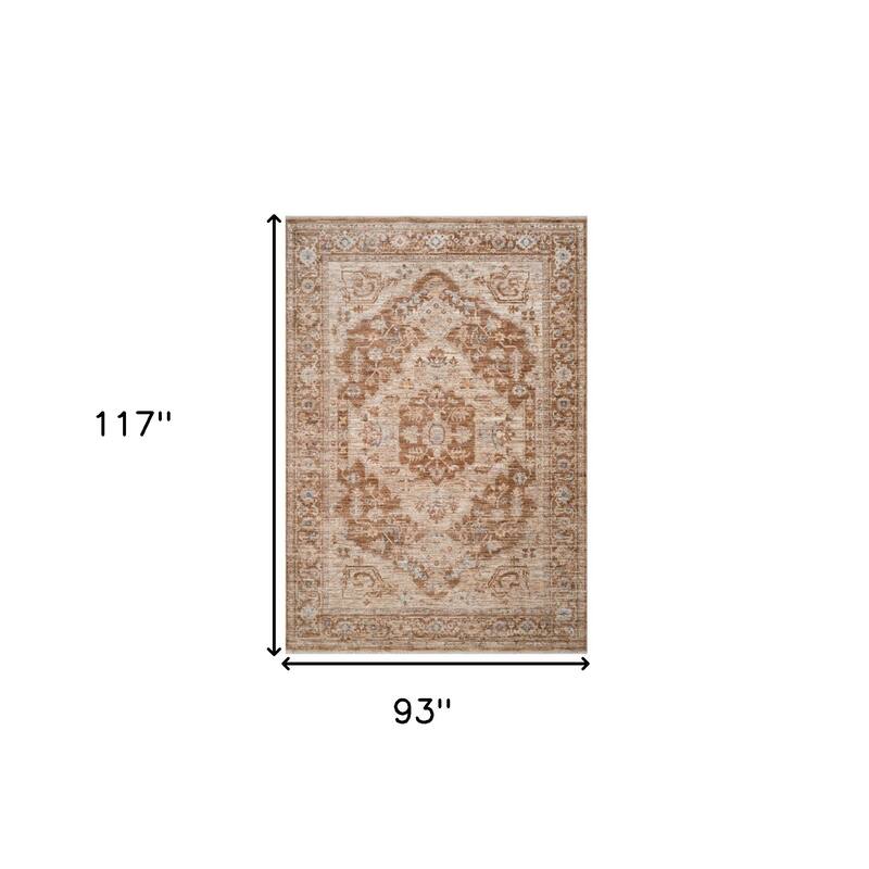 HomeRoots Floral Medallion Traditional Rectangle Area Rug