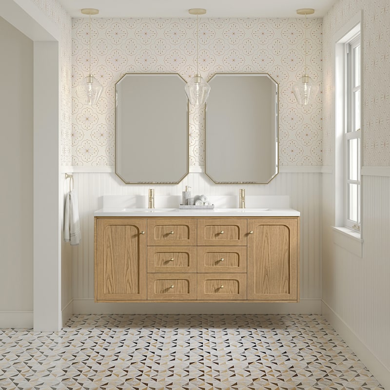 James Martin Vanities 545-V60D-1WZ Laurent 60" Free Standing Double