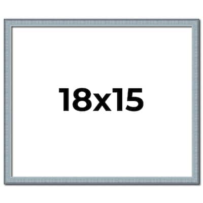 18x15 Frame Rustic Sky Blue Solid Wood Picture Frame | 0.75 Inch