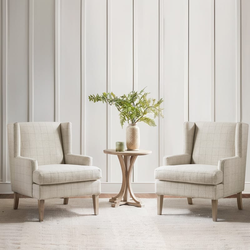 Martha Stewart Decker Accent Armchair - 2-Piece - Beige