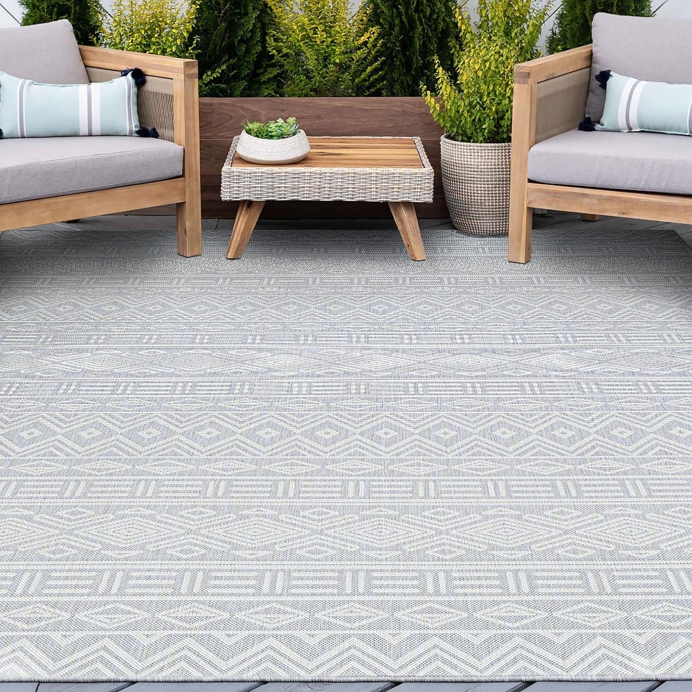Exo Coastal Diamond Indoor/Outdoor Area Rug