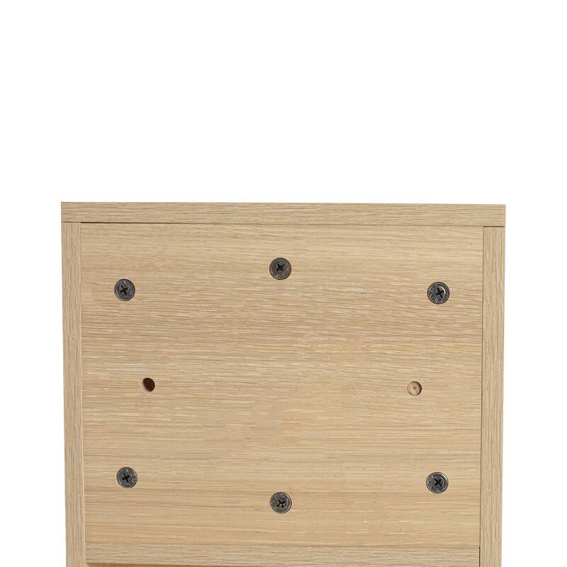 12 Inch Small Wall Mounted Storage Shelves, Bathroom Storage, Plywood, American White Oak