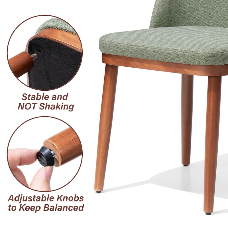 Crestlive Products Upholstered Wood Dining Chairs with Wood Legs