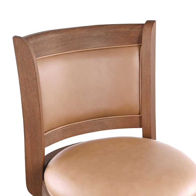 Augusta Wood Upholstered Swivel Counter Barstool