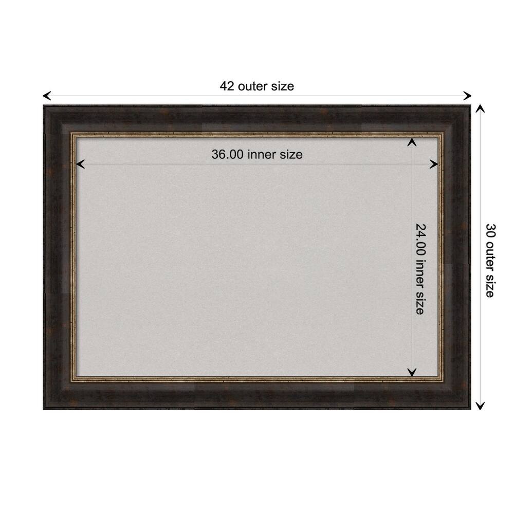 Varied Black Framed Grey Corkboard Bulletin Board