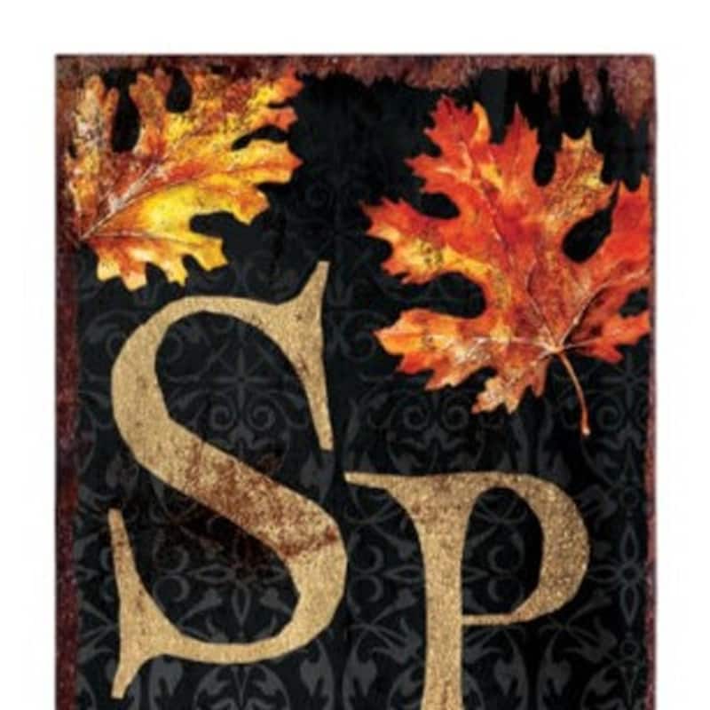 HomeRoots 36" Black Gold And Orange Solid Wood Spooky Halloween Skull Porch Sign
