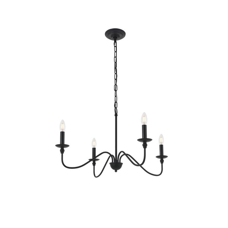 Rohan 4 light Matte Black Pendant