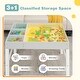 preview thumbnail 5 of 8, 3 in 1 Wooden Kids Table with Storage and Double-Sided Tabletop-White - 31.5” x 23.5” x 23”