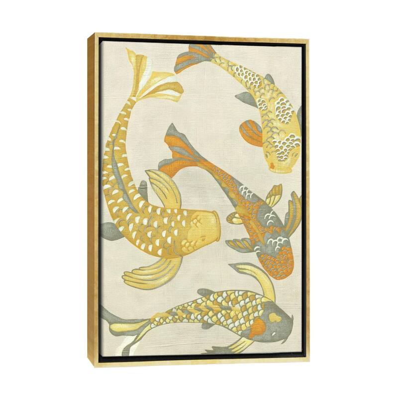 iCanvas "Golden Koi I" by Chariklia Zarris Framed Canvas Print - Gold - 26x18