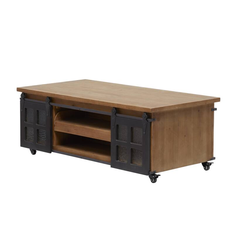 Wood Coffee Table - Brown - Roche River Decor