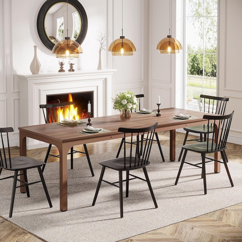 78.7" Rectangular Dining Table, Wood Kitchen Table for Home, Restaurant, Cafe, Office, Apartment, Bakery