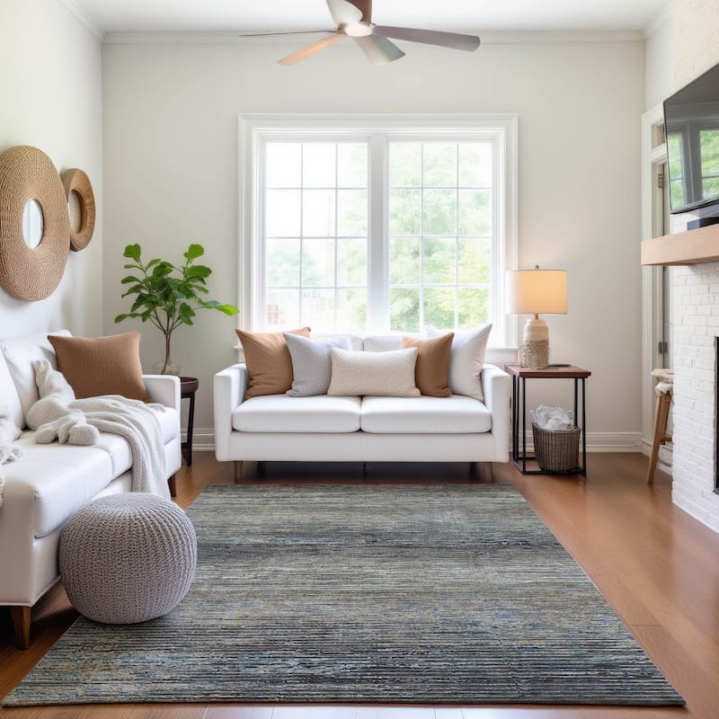 Premium Washable Super Soft Ombre Stripes Mayfield Rug