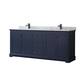 Option Dark Blue / White Carrara Marble Top / Matte Black