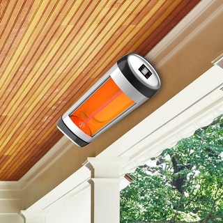 1500W Wall Mounted Infrared Electric Heater with Remote Control - 26-in W x 3.8-in D x 7.9-in H